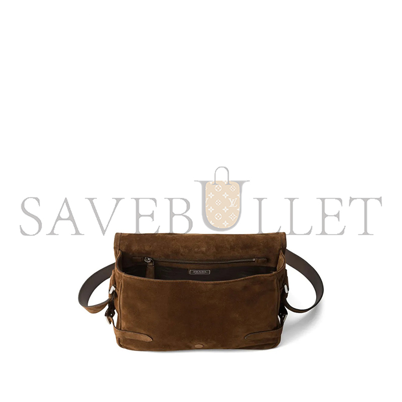 PRADA SUEDE SHOULDER BAG 2VD073 (30*20*11cm)